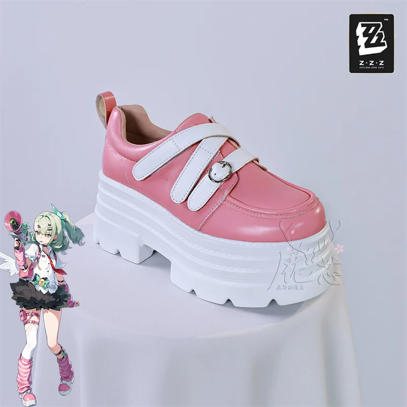 Game Zenless Zone Zero Sunna Cosplay Shoes Adult Women PU Thick Soled Shoes Costume Accessories Halloween Party Foot Boots Props