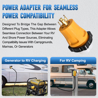NEMA L14-30P Male to SS2-50R Female 30A to 50A RV Shore Power Generator Adapter Compatible with Camco/Progressive/Renogy