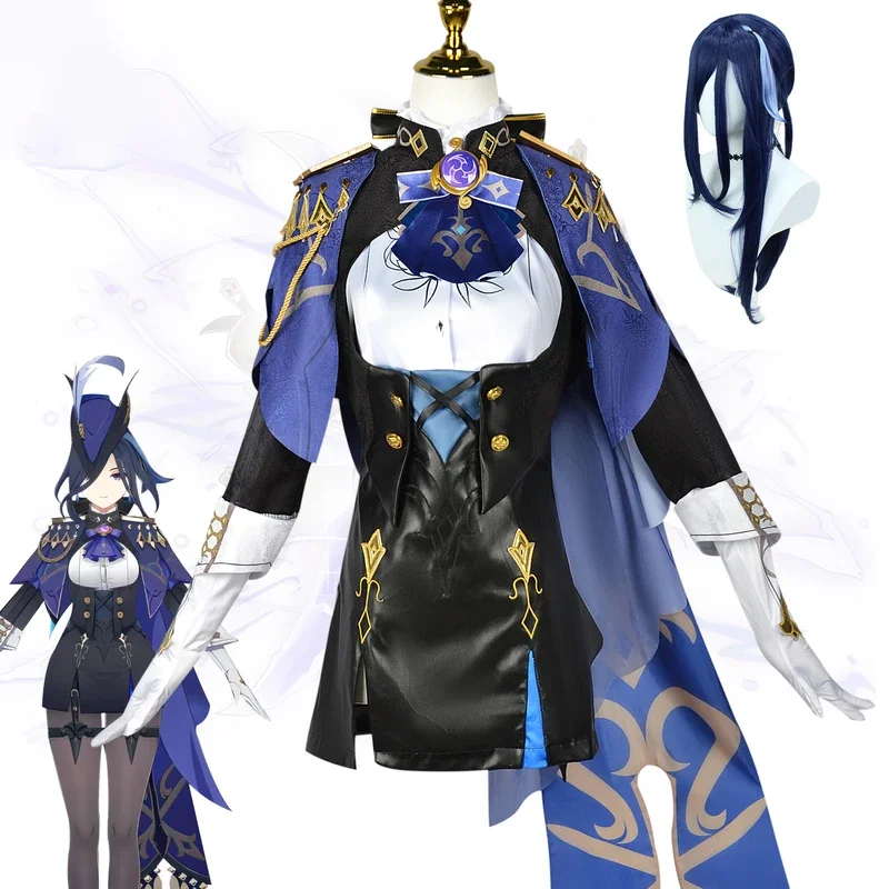 Genshin Impact Clorinde Cosplay Kostuum Uniform Anime Chinese Stijl Halloween Kostuums Voor Vrouwen Game