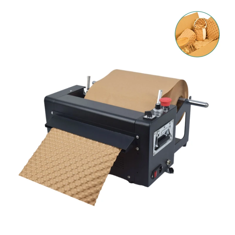 2023 New Eco-friendly 100% Recyclable Automatic Making Pad Cushion Packaging Void Fill Wrap Kraft Paper Bubble Machine