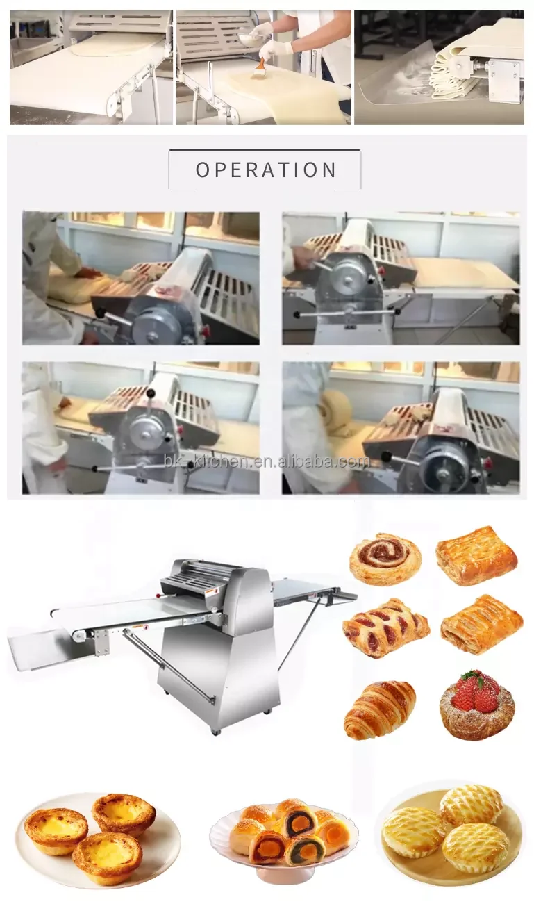 Commercial Pastry Equipment/Stainless Steel Vertical Danish Dough Roller Sheeter   for  Sale