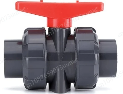 DN50 DN65 DN80 UPVC True Union Ball Valve OD63/75/90mm Socket Plastic Valve Corrosion Resistant Water Pipeline Fitting
