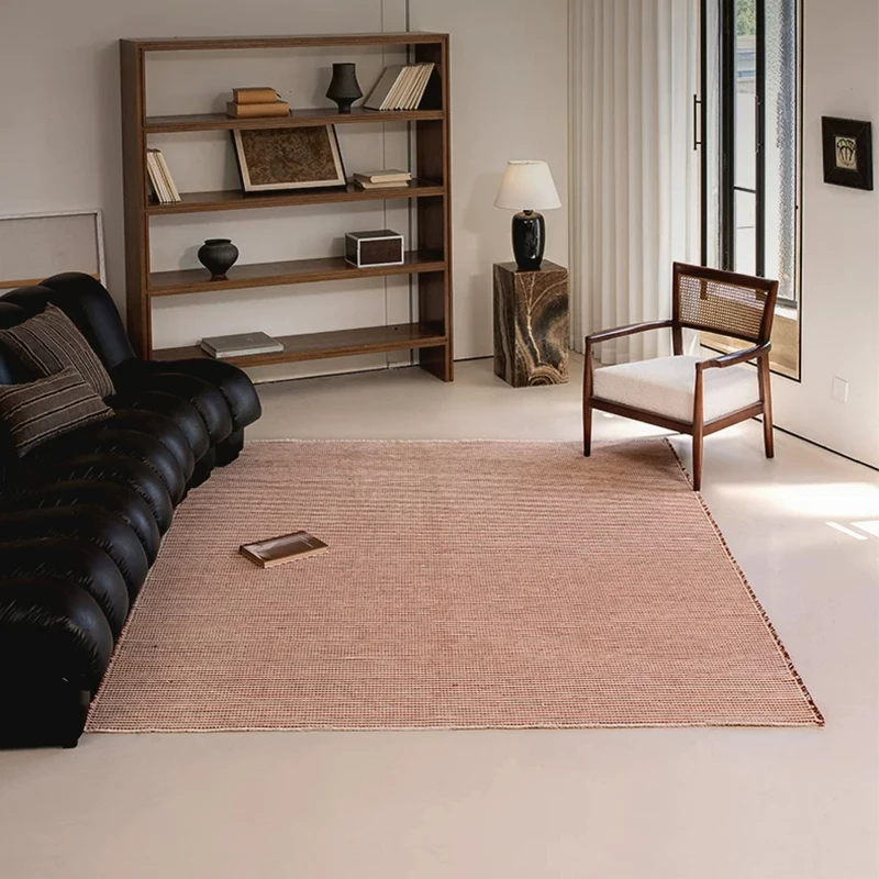 No Glue Hand Woven Cotton Carpet for Living Room Child Room Thick Soft Floor Mat Bedside Modern Rug No Glue Safety Kid Room Play