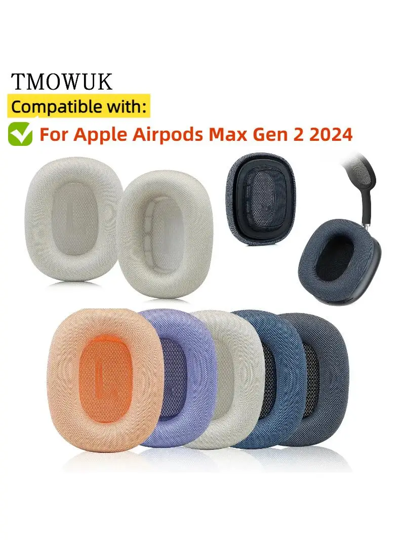 TMOWUK Wymienne nauszniki do słuchawek Apple Airpods Max Gen 2 2024 Poduszki nauszne z pianki z pamięcią kształtu Wysoka jakość — zdjęcie produktu 7