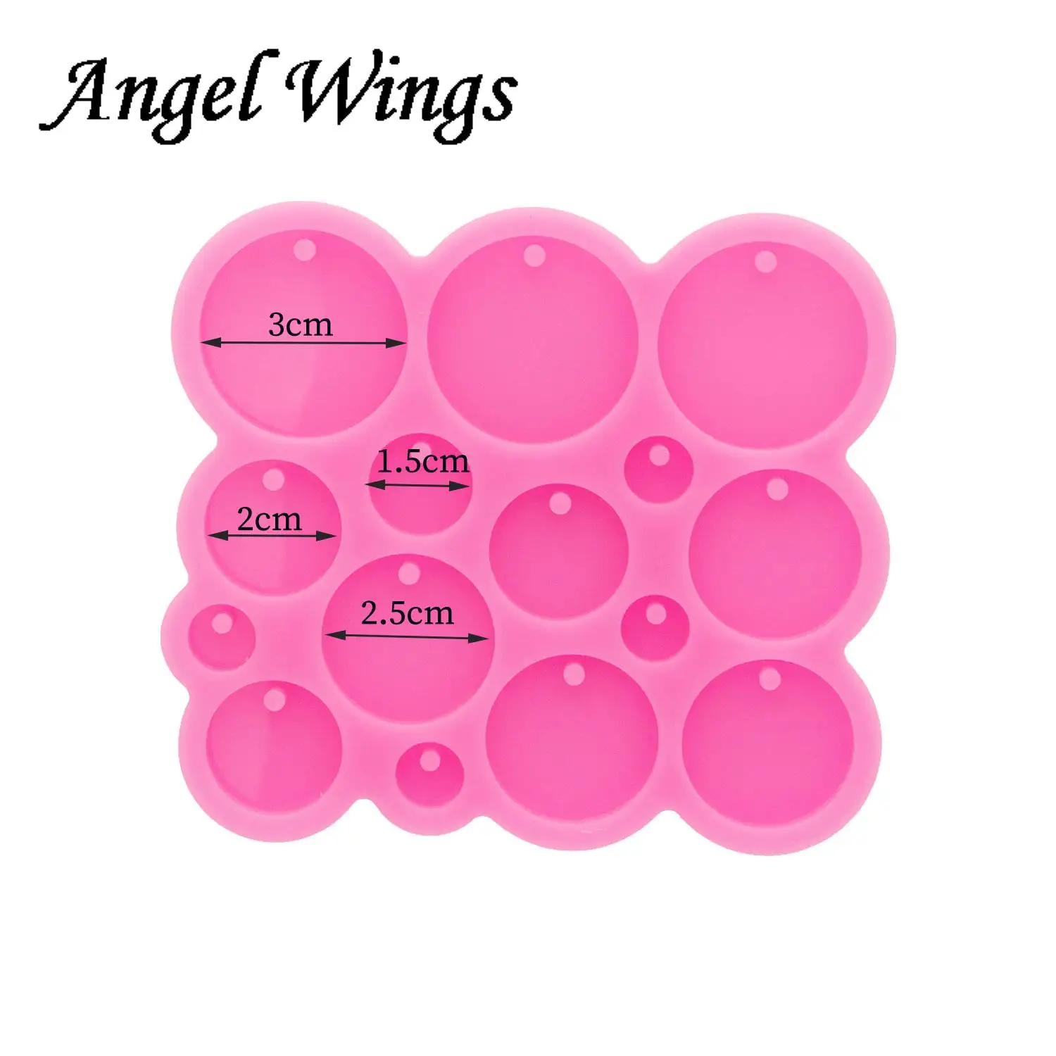 Super Glossy Circle Keychain Mold, Round Silicone Epoxy Resin Mould Handmade Charms DIY Jewelry Making DY0079