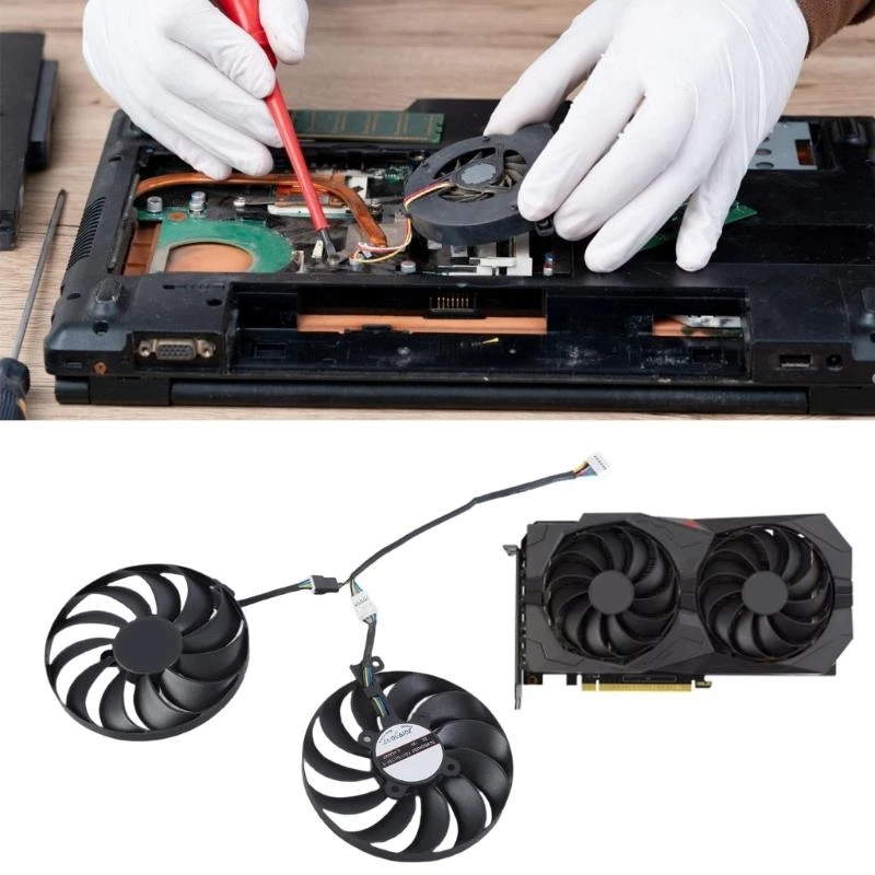 4Pin DC12V GPU COWING FAN 95MM FDC10U12S9-C لـ ROG Strix GTX1650 1660 بطاقات الرسومات
