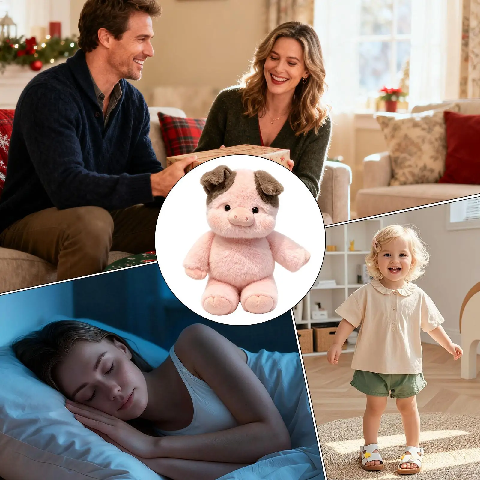 

Plush Toys for Kid Soft Cute Desk Ornament Plush Animal Pillow for Sofa Bedroom Nursery Shelf Home Room Birthday New Year