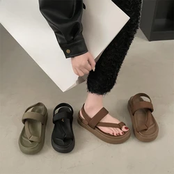 New Summer Fashionable Comfortable and Casual Cross-strap Thick-soled Platform Sole Wear-resistant Women's Sandals