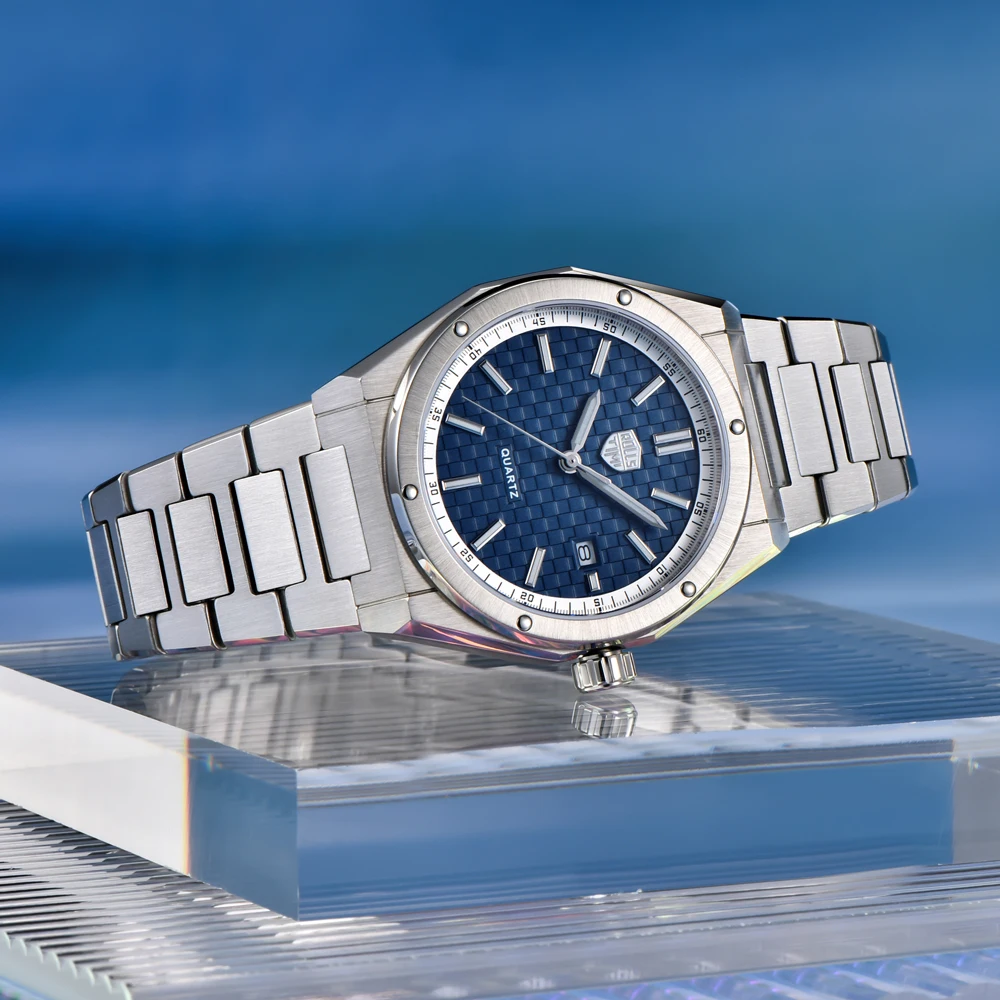 2025 جديد Rollstimi تصميم مهندس ساعة رجالي قمة فاخرة ساعة كوارتز للرجال الياقوت كريستال مقاوم للماء ساعة من الفولاذ المقاوم للصدأ
