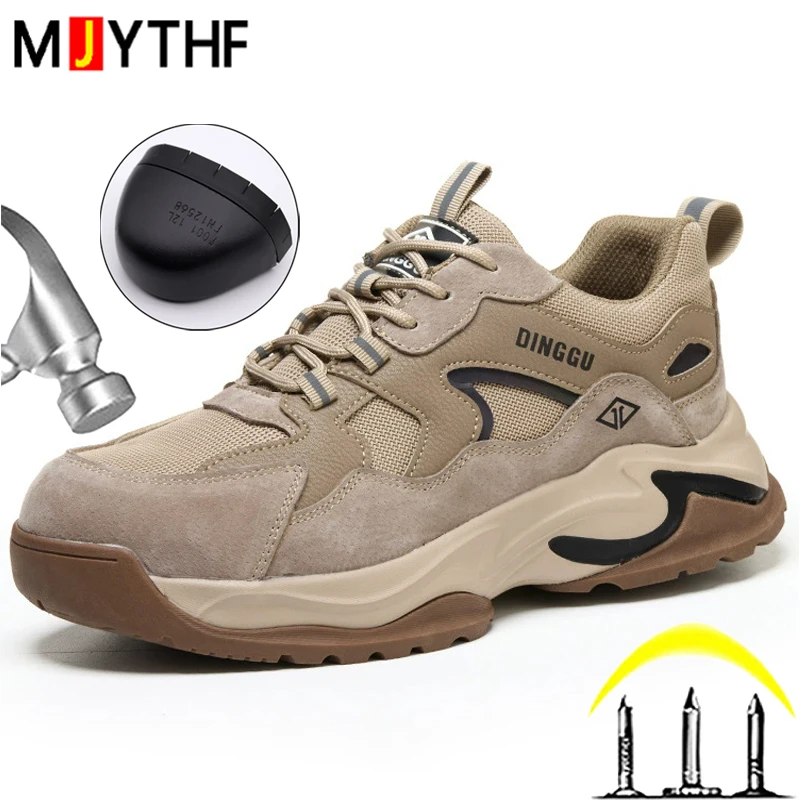 New Work Safety Shoes Anti-Smash Anti-Puncture Protection Shoes Soft Sole Comfortable Work Shoes Security Boots Steel Toe Shoes