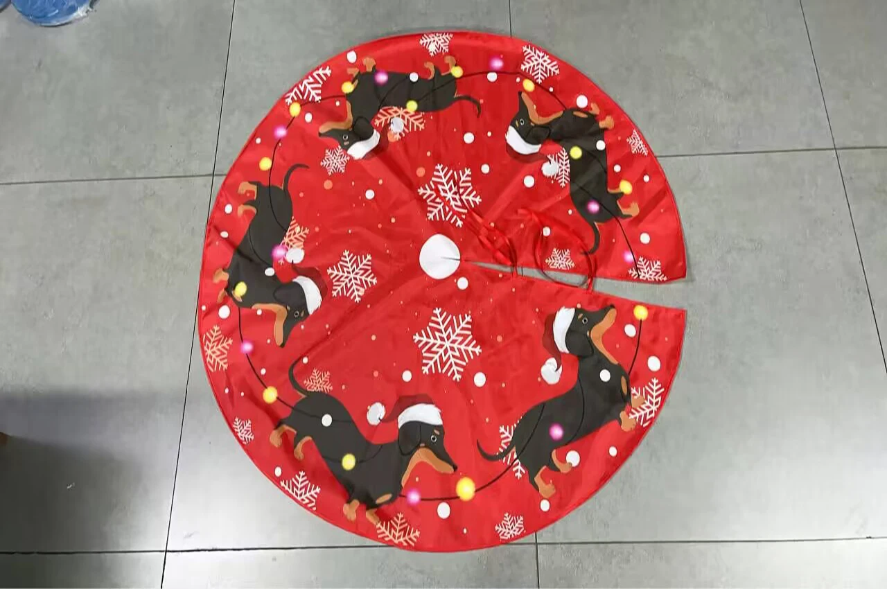 Animal Christmas Tree Skirt Xmas Tree Carpet Surround Base Set Merry Christmas Decorations For Home Xmas Ornaments Navidad