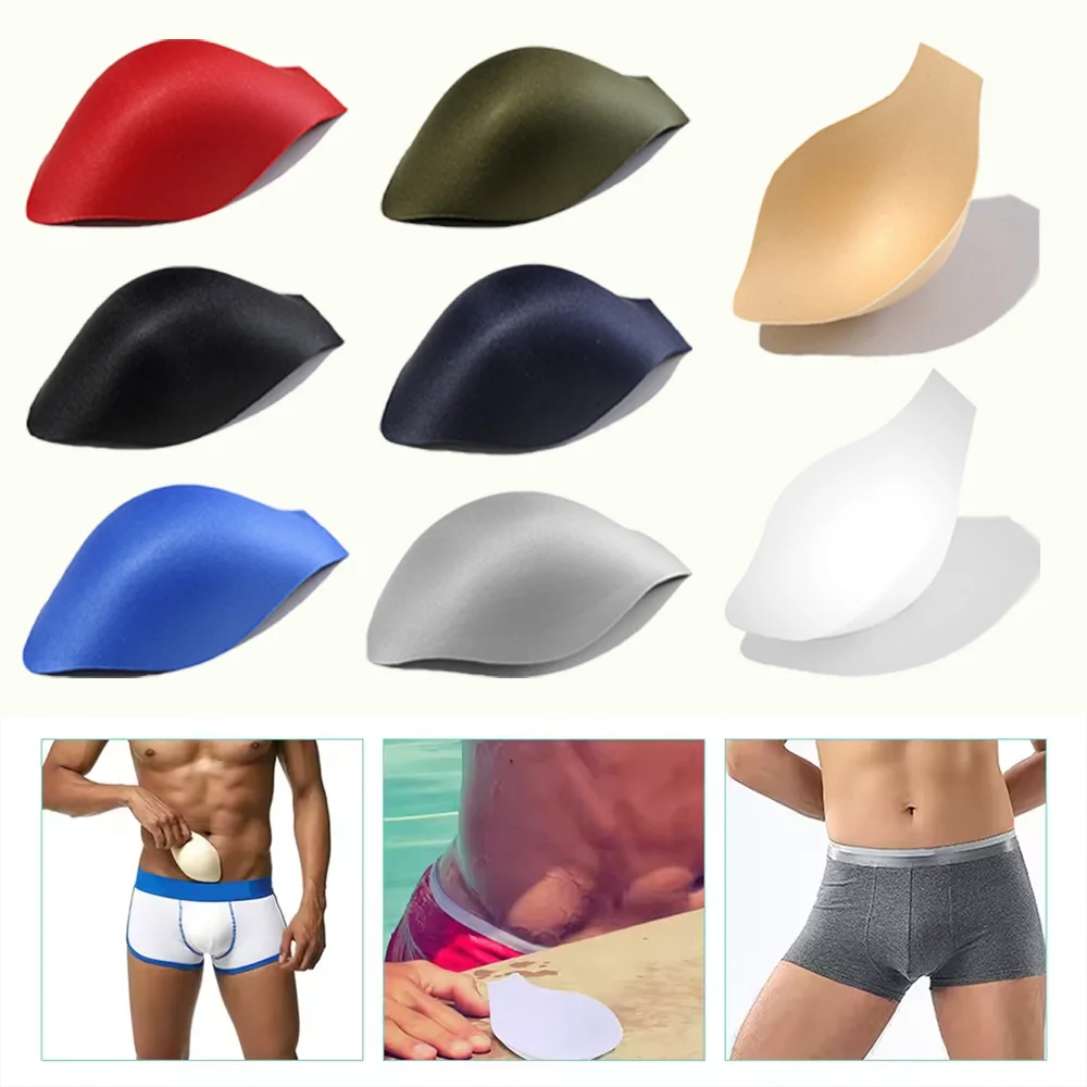 Intimo da uomo Coppa in spugna per costume da bagno da uomo Sport all'aria aperta Slip traspiranti Cuscinetti per coppe Swmming Prevenire l'imbarazzo