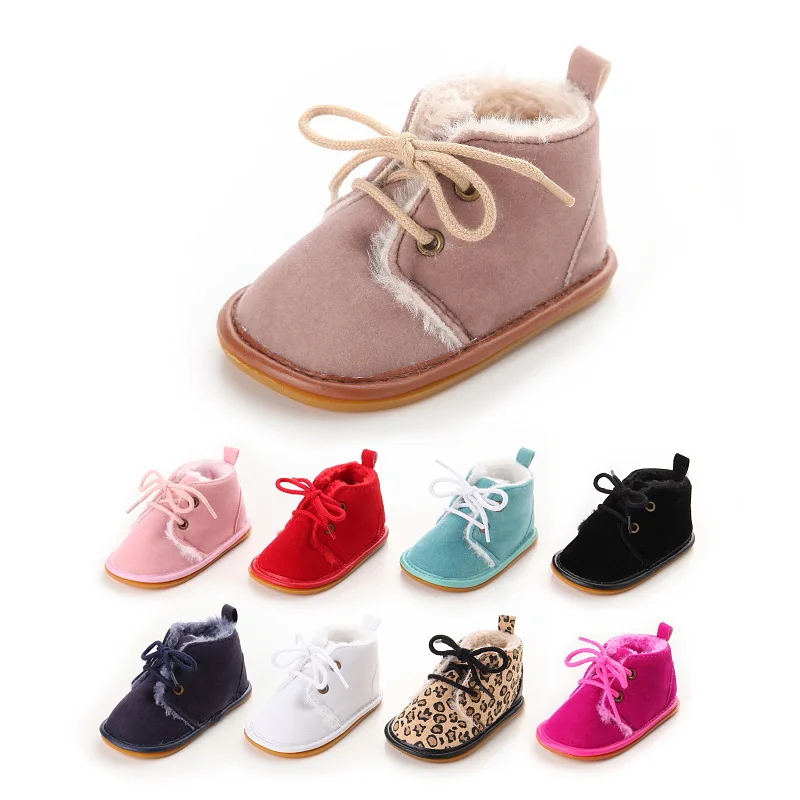 Baby shoes, winter warm baby snow boots, wool soft soled shoes, newborn indoor sports shoes, toddler first generation walking sh