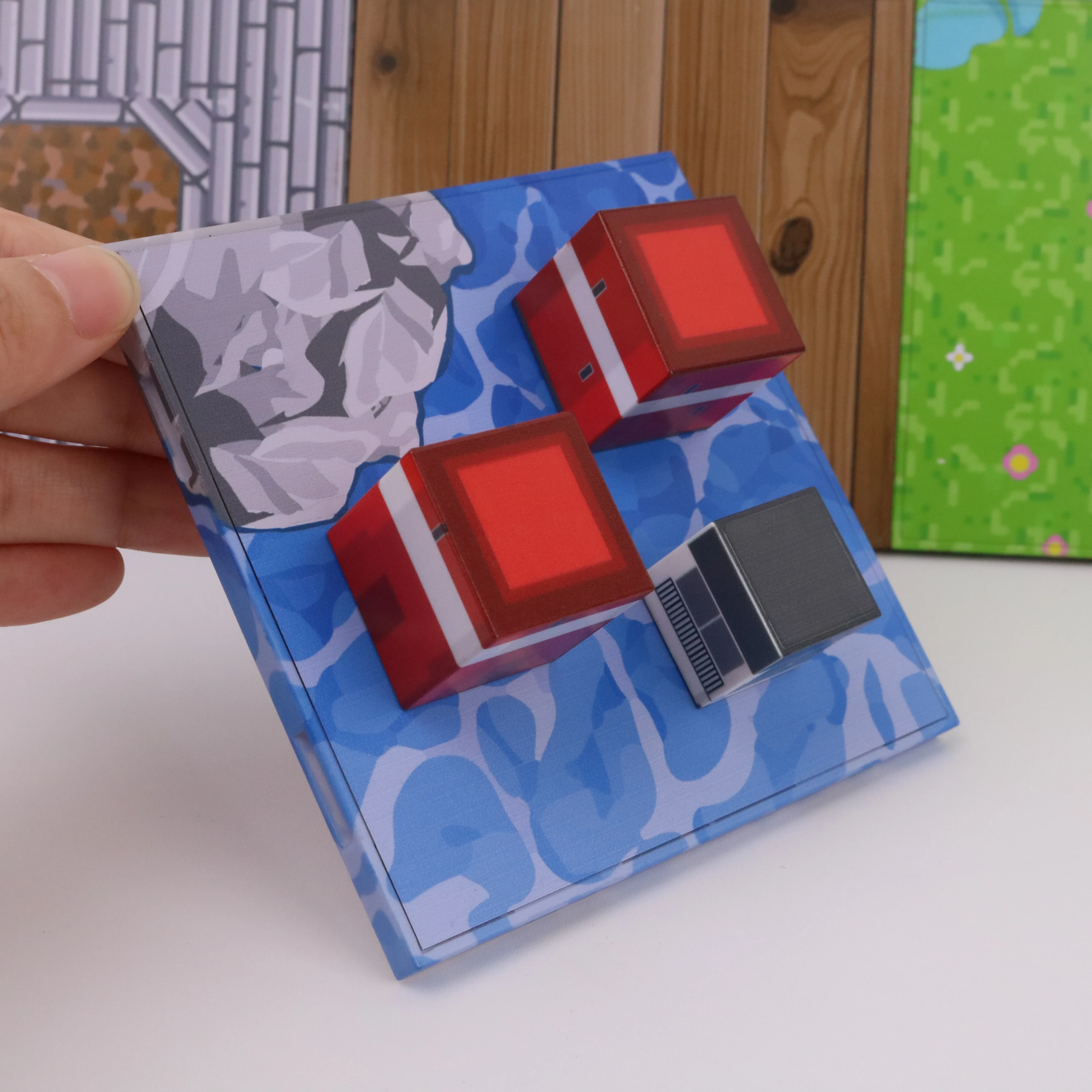 إعادة تعبئة أرضية اللوح المغناطيسي الملون، لعبة مشهد بناء العالم المغناطيسي DIY، هدية مثالية لعشاق عيد الميلاد