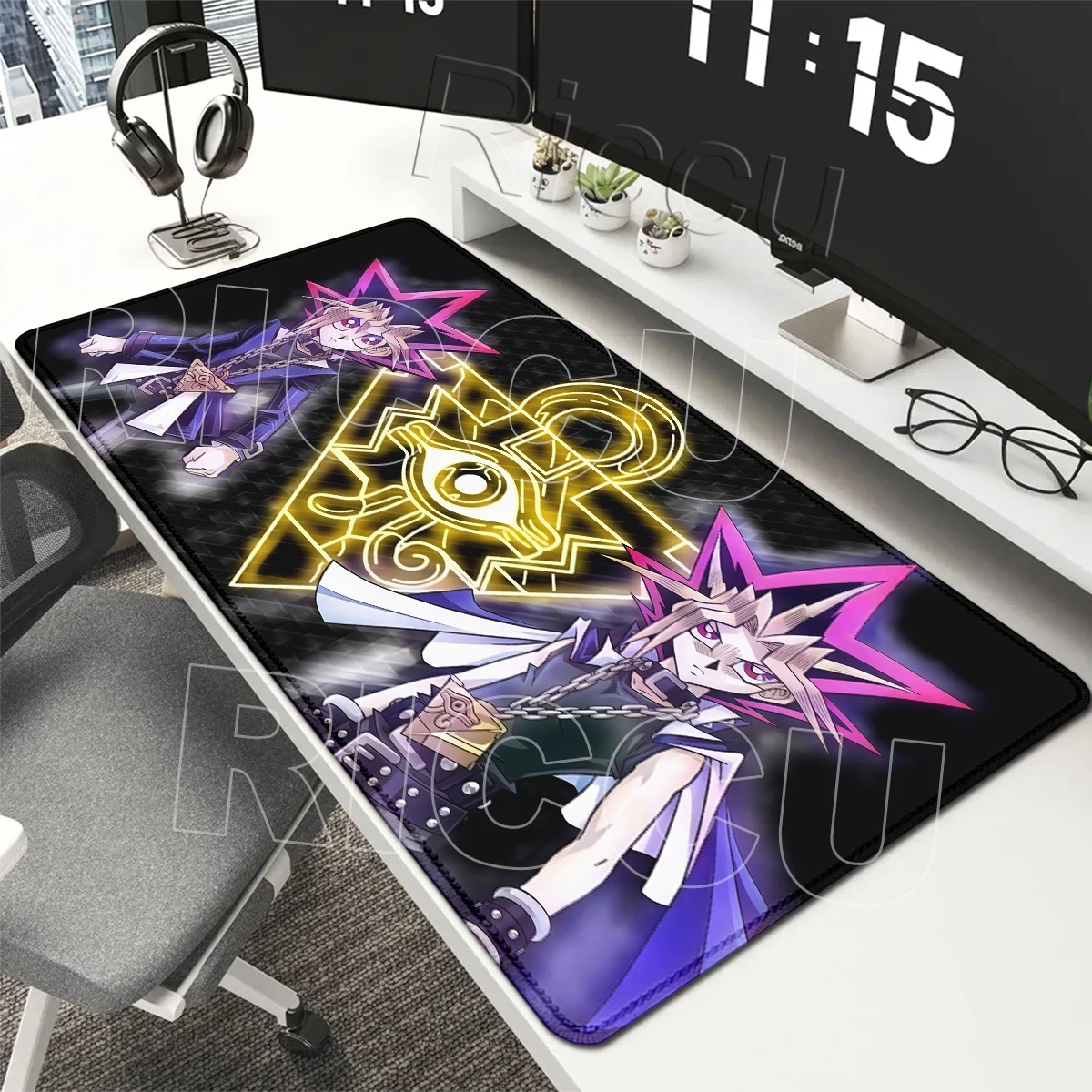 XXL Yu-Gi-Oh! Pattern Mouse Pads Game Computer Mechanical Keyboard Locking Edge Office Playmat PC Aesthetics Nonslip Rubber Mats