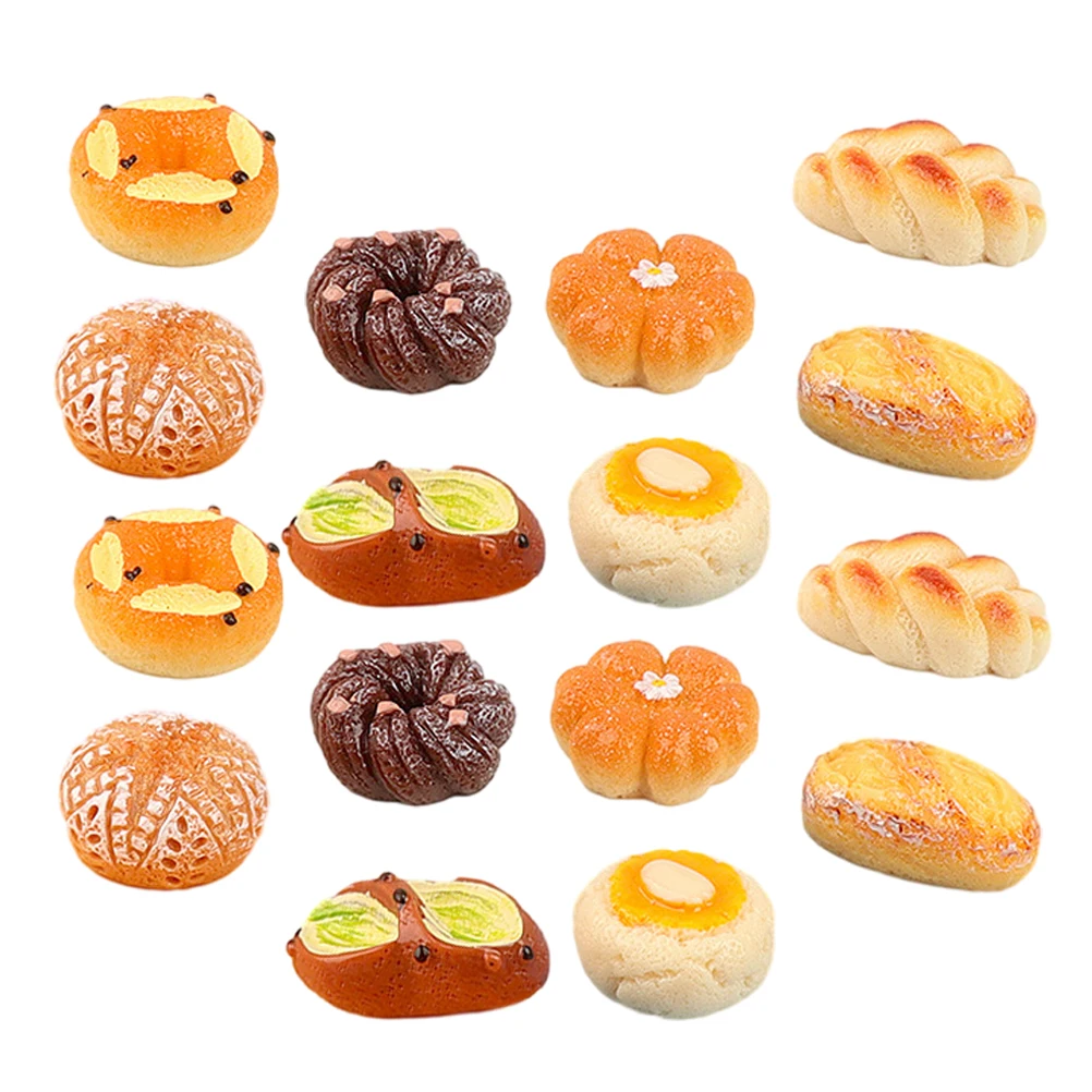 

18pcs Simulation Bread Artificial Food Simulation Food Model Prop Toy Prop Decorative Fake Display Montessori Educational