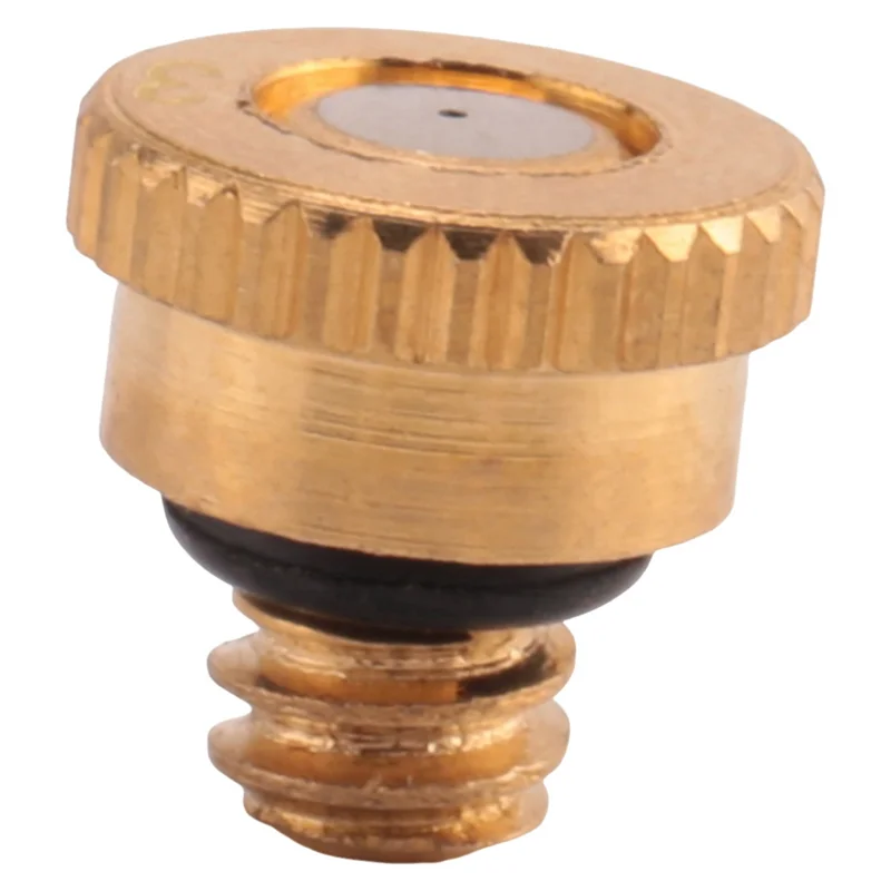 

AB33-200Pcs Brass Misting Nozzles For Cooling System 0.012 Inch(0.3 Mm) Water Spray Nozzle Sprinklers Misting Cooling