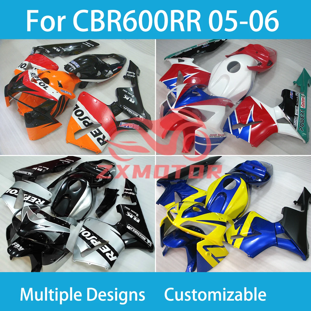 

CBR 600RR 05 06 Prime обтекатели для Honda CBR600RR 2005 2006, окрашенный набор обтекателей из АБС-пластика для мотоцикла, подходит для литья под давлением