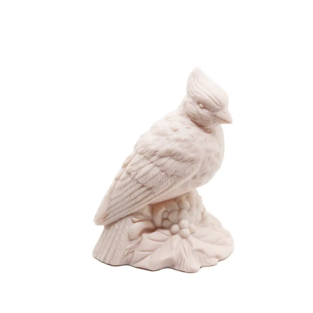 Bird Perching Christmas Poinsettia Flower DIY Candle Silicone Mould 3D Redbird Soap Resin Gypsum Clay Chocolate Sugarcraft Mold