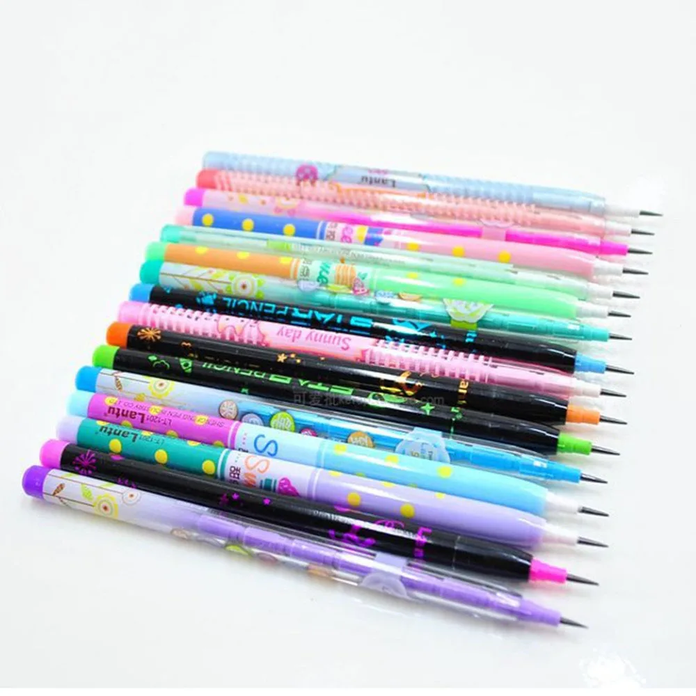 4/16PCS Colorful Non-sharpening Pencils Cute Cartoon Students Writing Pens School Stationery Pencil for Kids Office Supplies