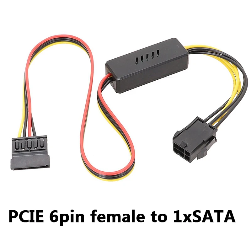 

Кабель питания PCIE 6P для жесткого диска 12 В к кабелю жесткого диска SATA PCIE 6p «мама» на 2,5-дюймовый 3,5-дюймовый кабель жесткого диска 12 В и 5 В
