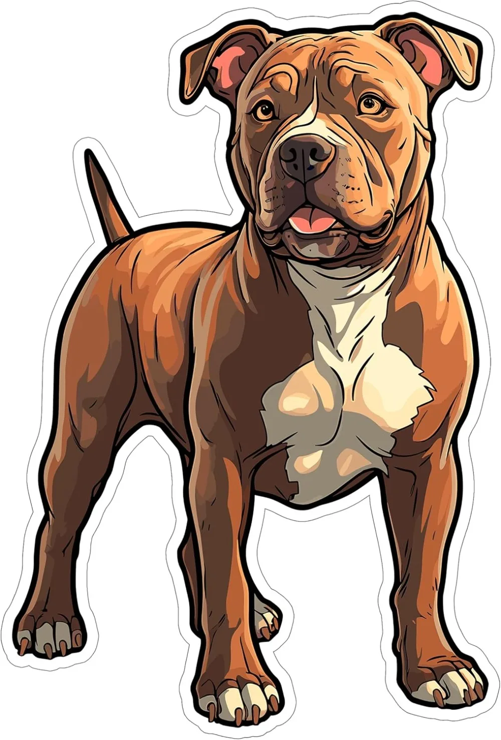 

American Pit Bull Terrier Sticker Waterproof Animal Vinyl Decal for Laptop Water Bottle Decoration Accessories Decal