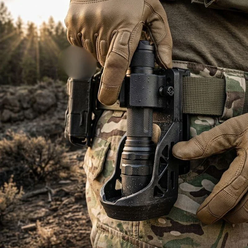 Torch Holster Rotatable Flashlight Case Holster Light Pouch LED Hunting Accessories Tactical Flashlight Holder