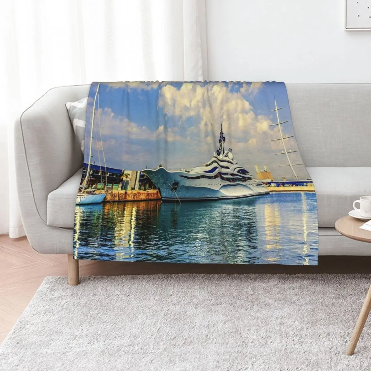 Mega Yacht Throw Blanket valentine gift ideas Weighted sofa bed Fashion Sofas anime Tourist Blankets