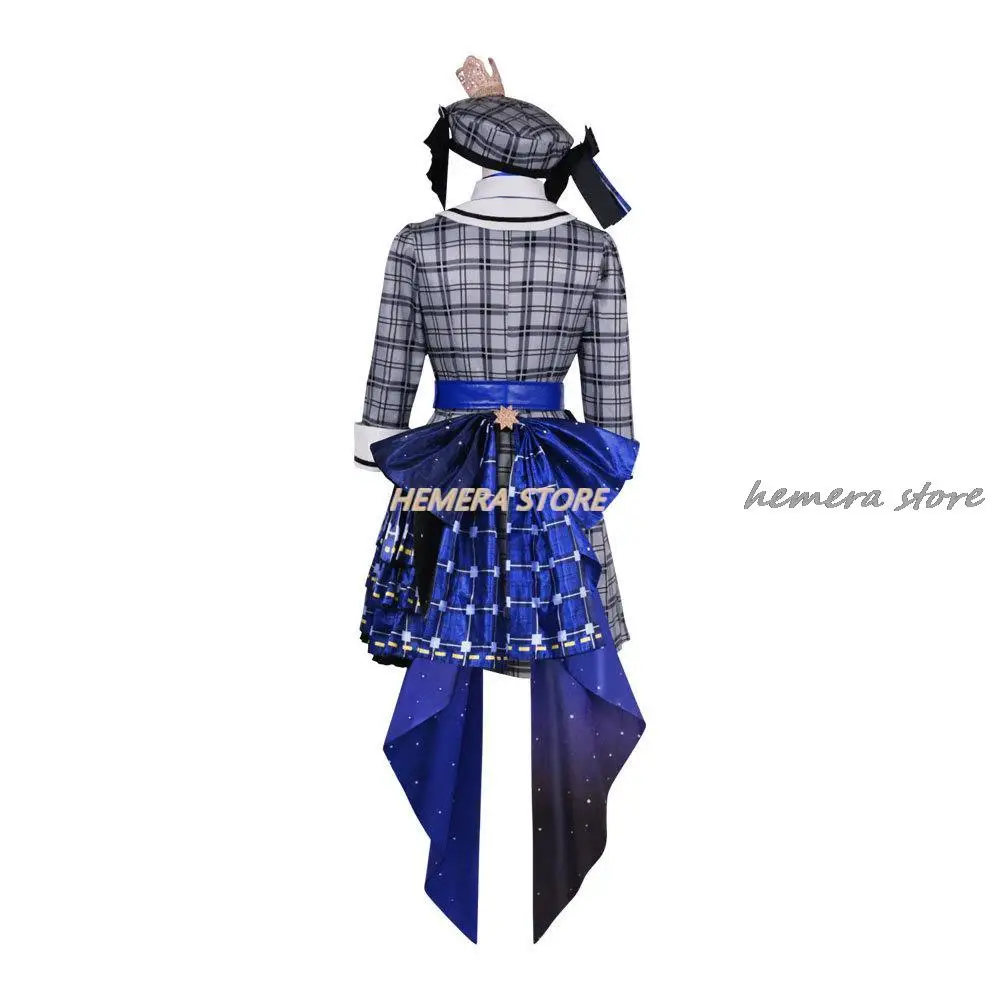 YouTuber japonais Virtural Hololive Anime Cosplay Costumes, Hoshimachi, Hosimaiss, Suisei Outfits, Cute Girl, Lolita Plaid fur s, 2 Wig