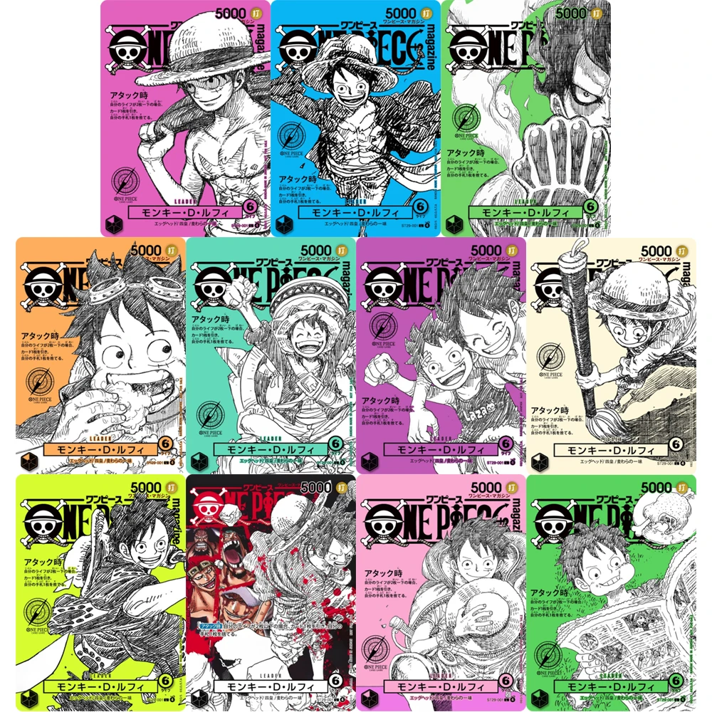 Cartes de collection ONE PIECE, magazine de cartes, Monkey D. Luffy JPN, cartes de jeu anime DIY de haute qualité, faites à la main, cadeau, jouet