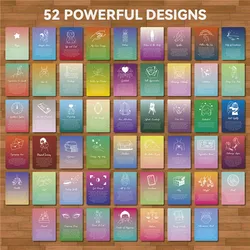 52pcs/Lot Motivational Mindful Message Card Mini Postcard English Inspirational Greeting Card Affirmations And Encouragemen Card