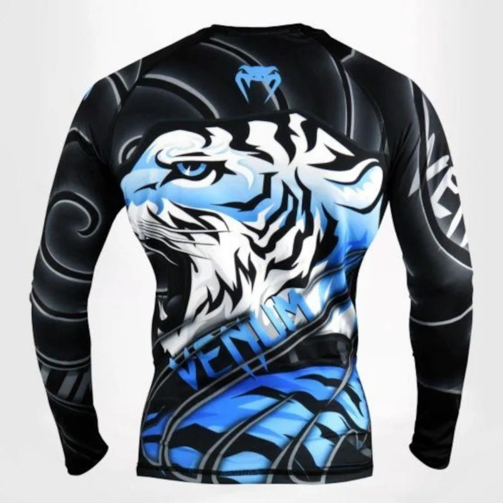 Long Sleeve Sports Compression Shirt Breathable Elastic Gym Training Fighting Quick-Dry Top