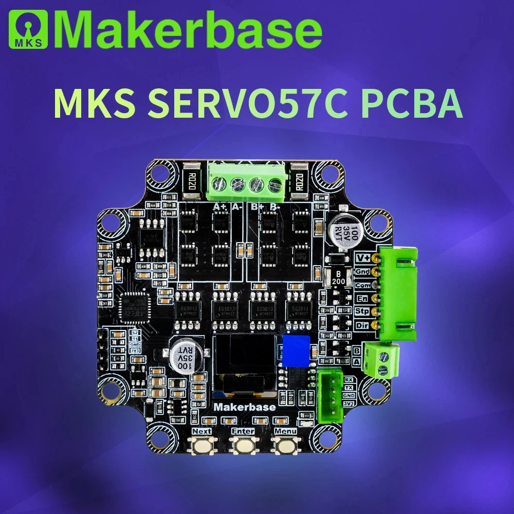 

Makerbase MKS SERVO57C PCBA NEMA23 Драйвер шагового двигателя с замкнутым контуром CNC 3d принтер для Gen_L FOC тихий и эффективный RS485