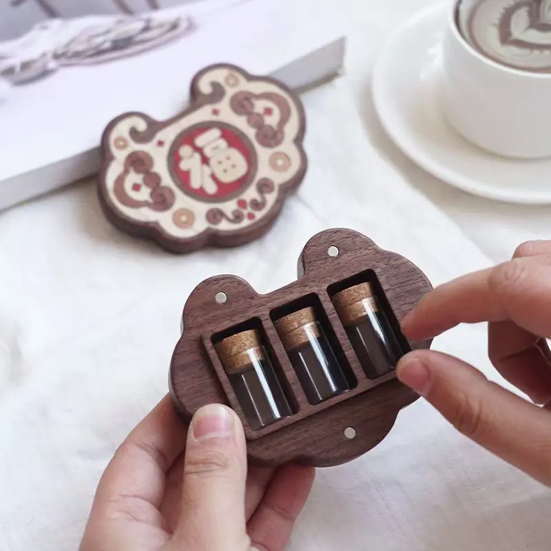 

ane Longevi Se Lo коробка для хранения шнура для волос плода Bla ореховое дерево подарок для новорожденных Fly Organization Supplies