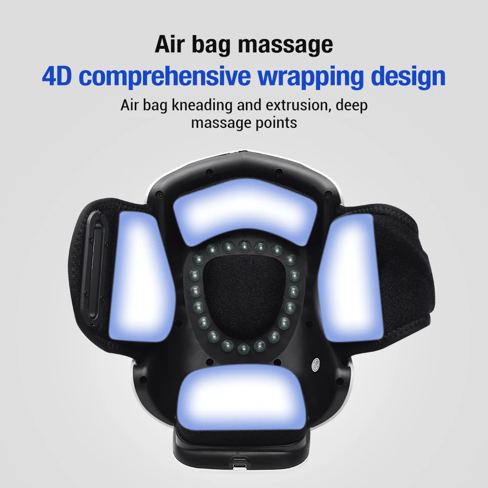 Electric Knee Massage Air Pressure Heating Vibration Massage Leg Joint Hot Compress Knee Pad Airbag Massager