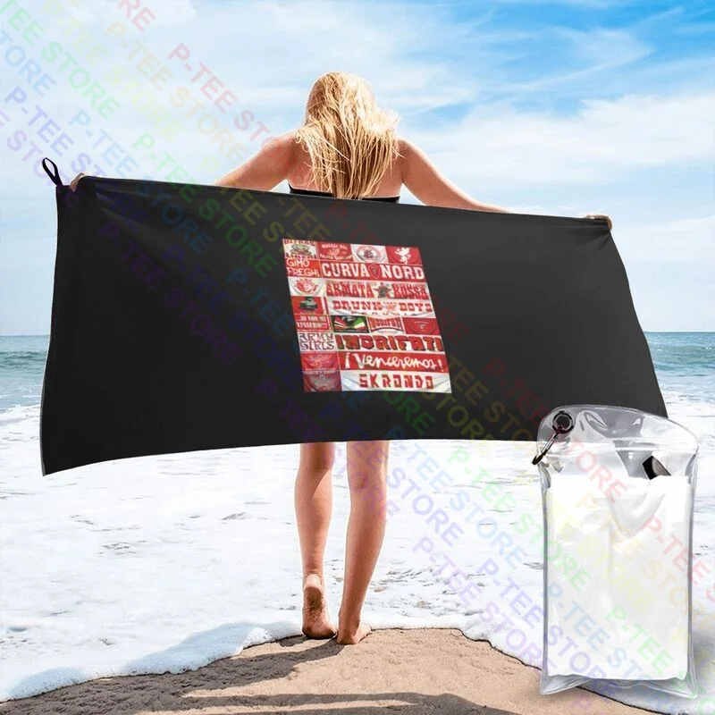 Tributo Ultras Perugia Armata Rossa No Hooligans Quick dry Towel Custom Portable Beach Blanket