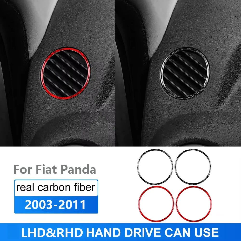 Para fiat panda 2003-2009 2010 2011 lhd rhd carro ar condicionado ventilação quadro painel tomada ac adesivo guarnição instrumento acessórios