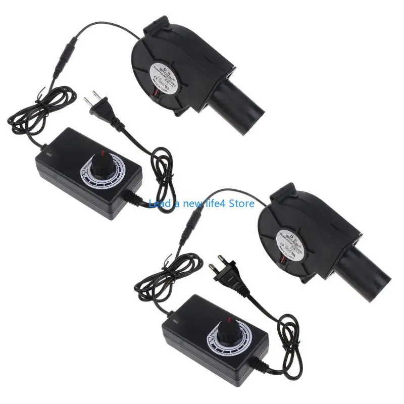 

Y55E Blower Fan 9733 Small Stove Tool 12V 5500RPM Adjustable Speed for Cooking