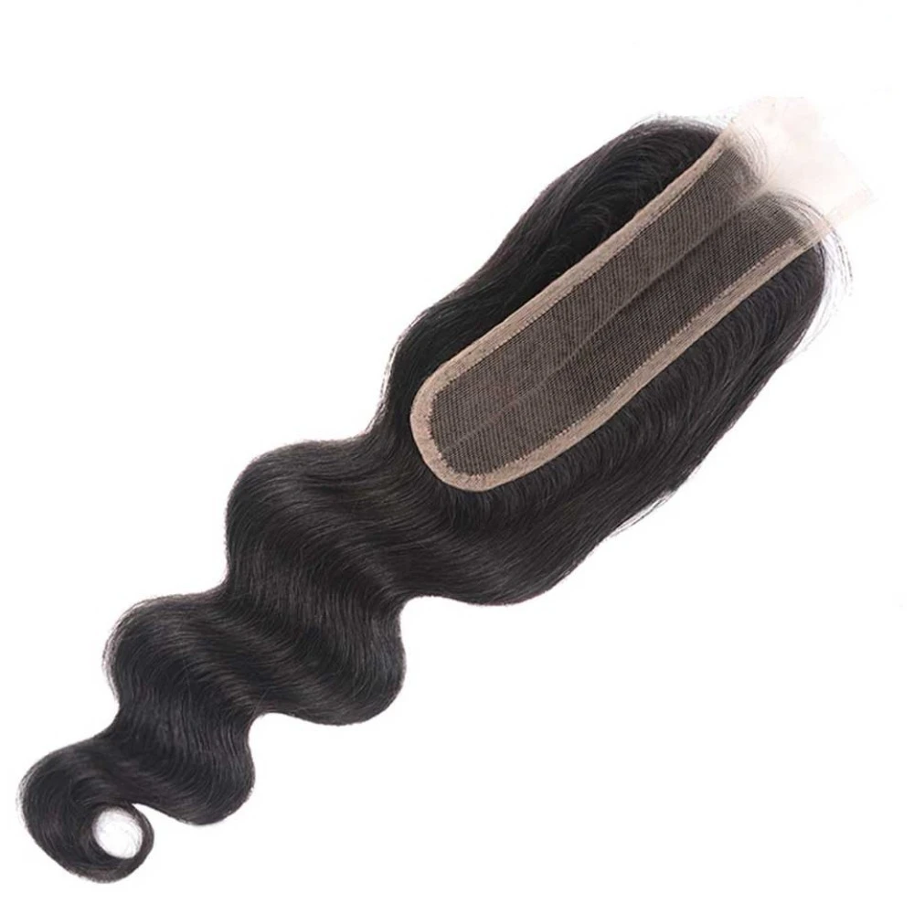 2x6 lace closure natural color body wave human hair can be curled dyed no shedding free tangle for women Braiding Styling