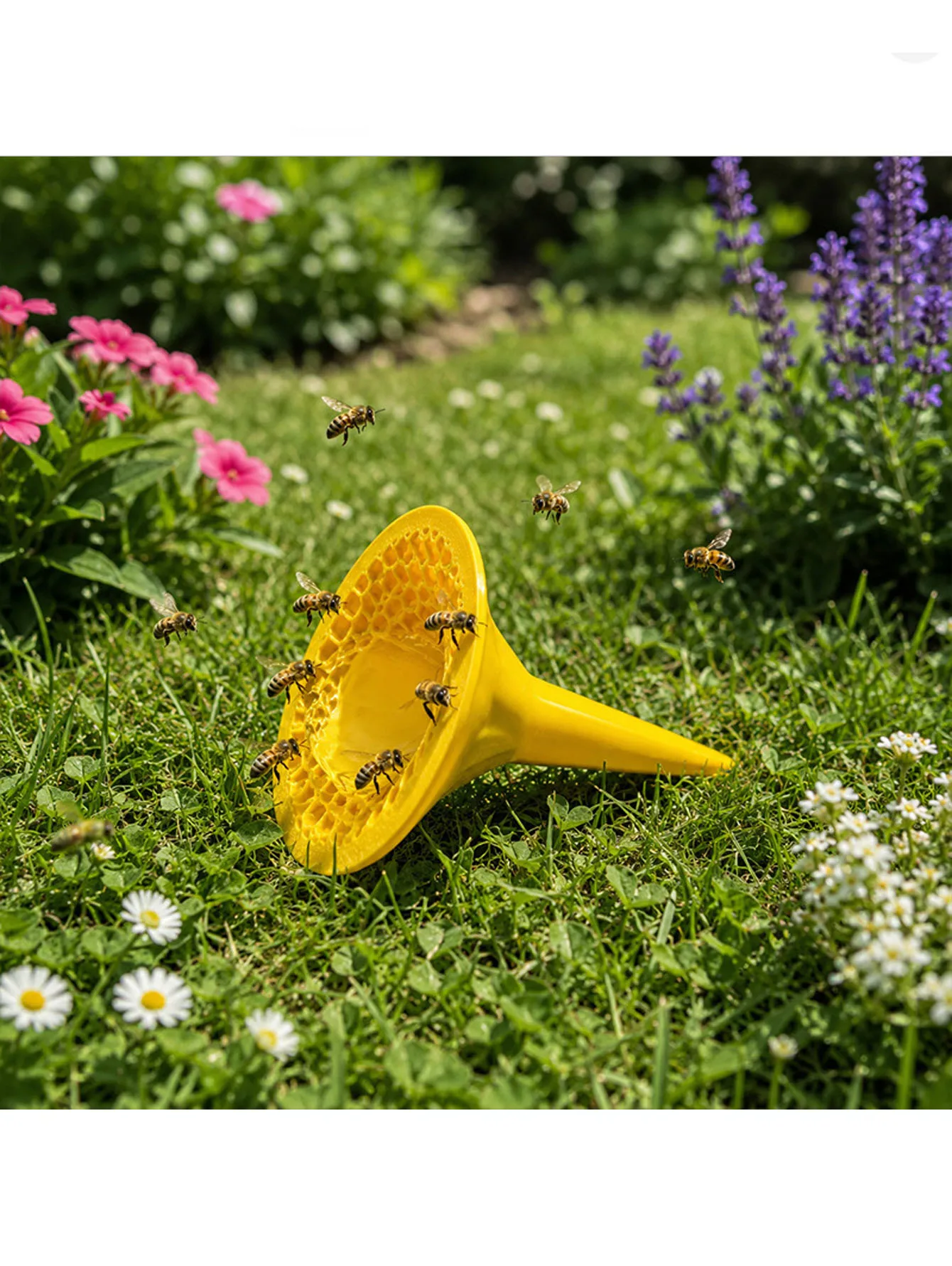 Bees Drinking Water Garden Pile Pollinator Bird Bath Insect Water Dispenser Suitable for Bees Butterfly Garden Decoration