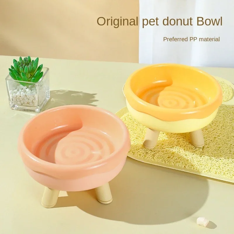 1Pc Pet Dog Cat Bowl with Raised Stand Pet Food Cat Feeder Protect Cervical Vertebra Cat Food Bowl for Dogs Pet Products