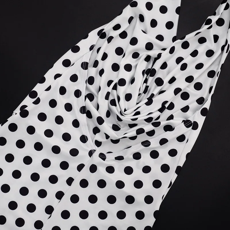 2026 Modetrends Damenkleidung Polka Dot Romper Neckholder Wasserfallausschnitt Rückenfreier Playsuit Sommer Lässiger Jumpsuit Streetwear – Detail 10