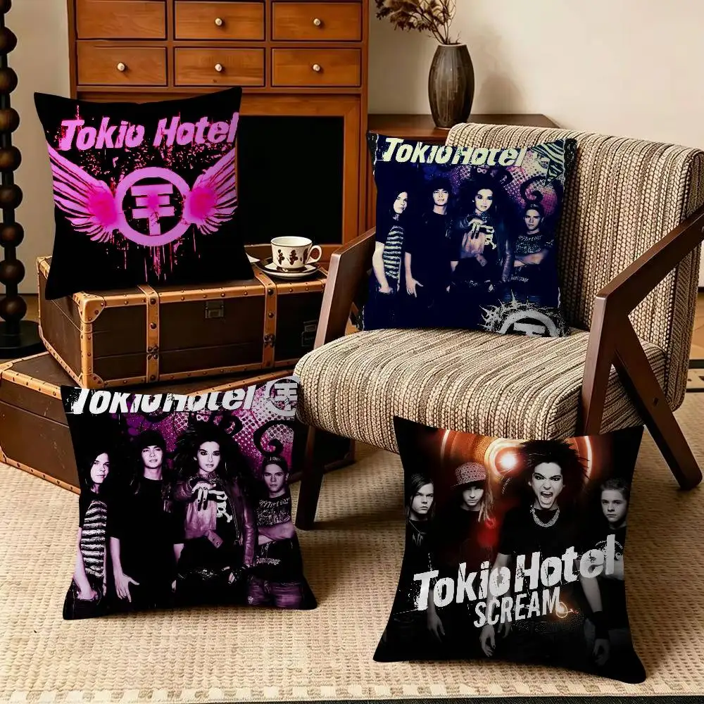 Metal Rock Band Tokio Hotel   Cushion Cover Pillowcase Upholstery Sofa Throw Pillow Home Decor Pillowcas