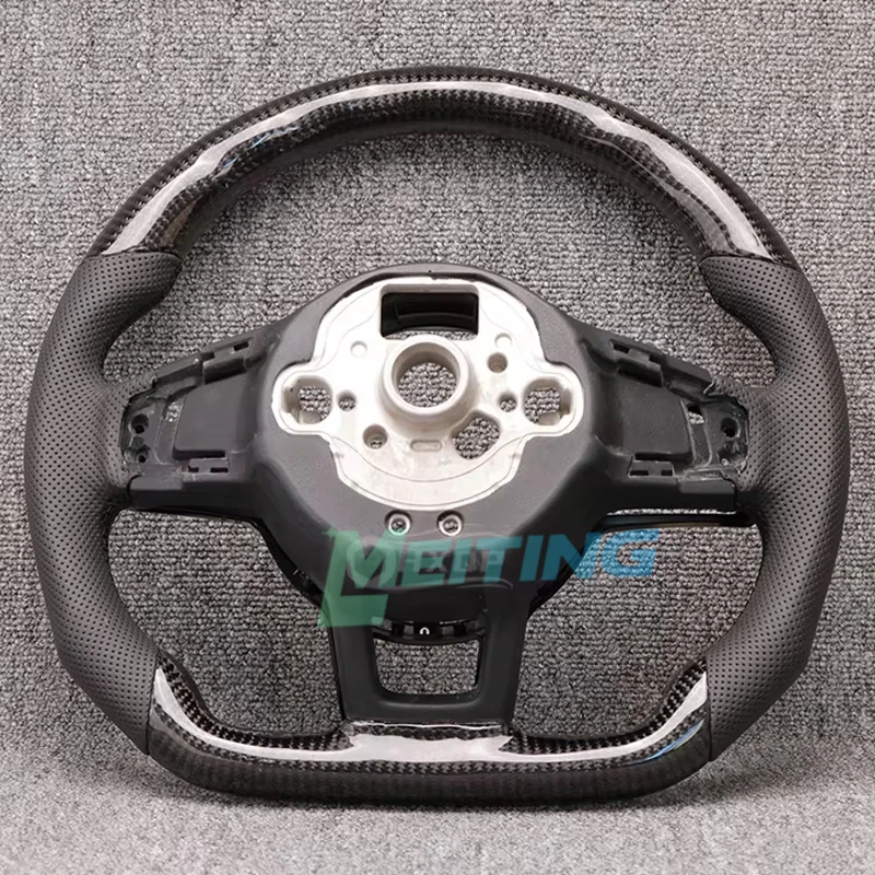 Suitable for Volkswagen Golf MK7 R GTI GTD GTE GTI carbon fiber steering wheel with button frame and various logos
