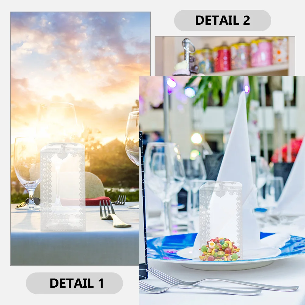 

24pcs y Boxes Food Favor Packaging 9x9x14cm Multipurpose Wedding Party Treat Containers Sweets Storage