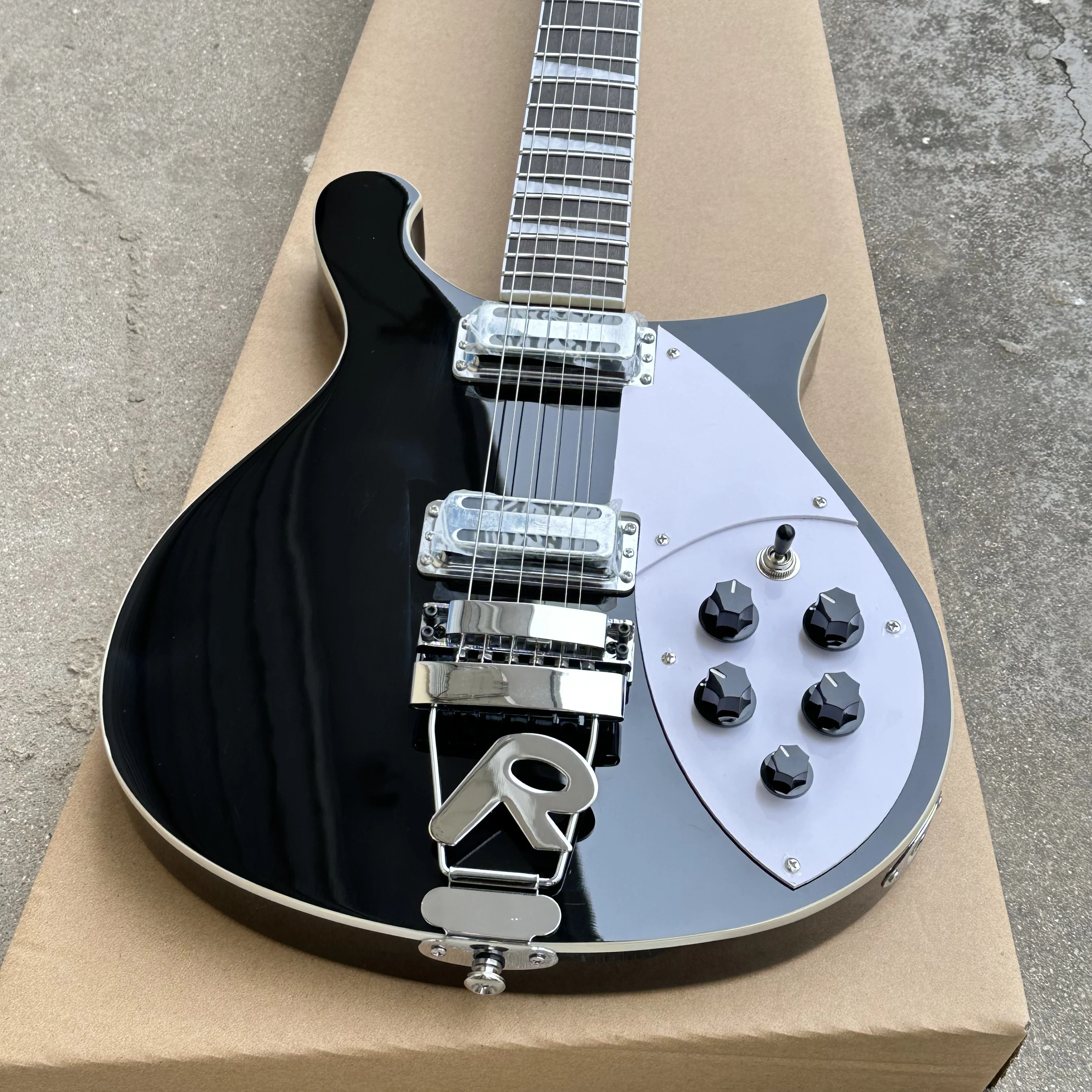 Free Shipping RICKENBACK 620 Electric Guitar Black Color 6-string black guitar factory wholesale