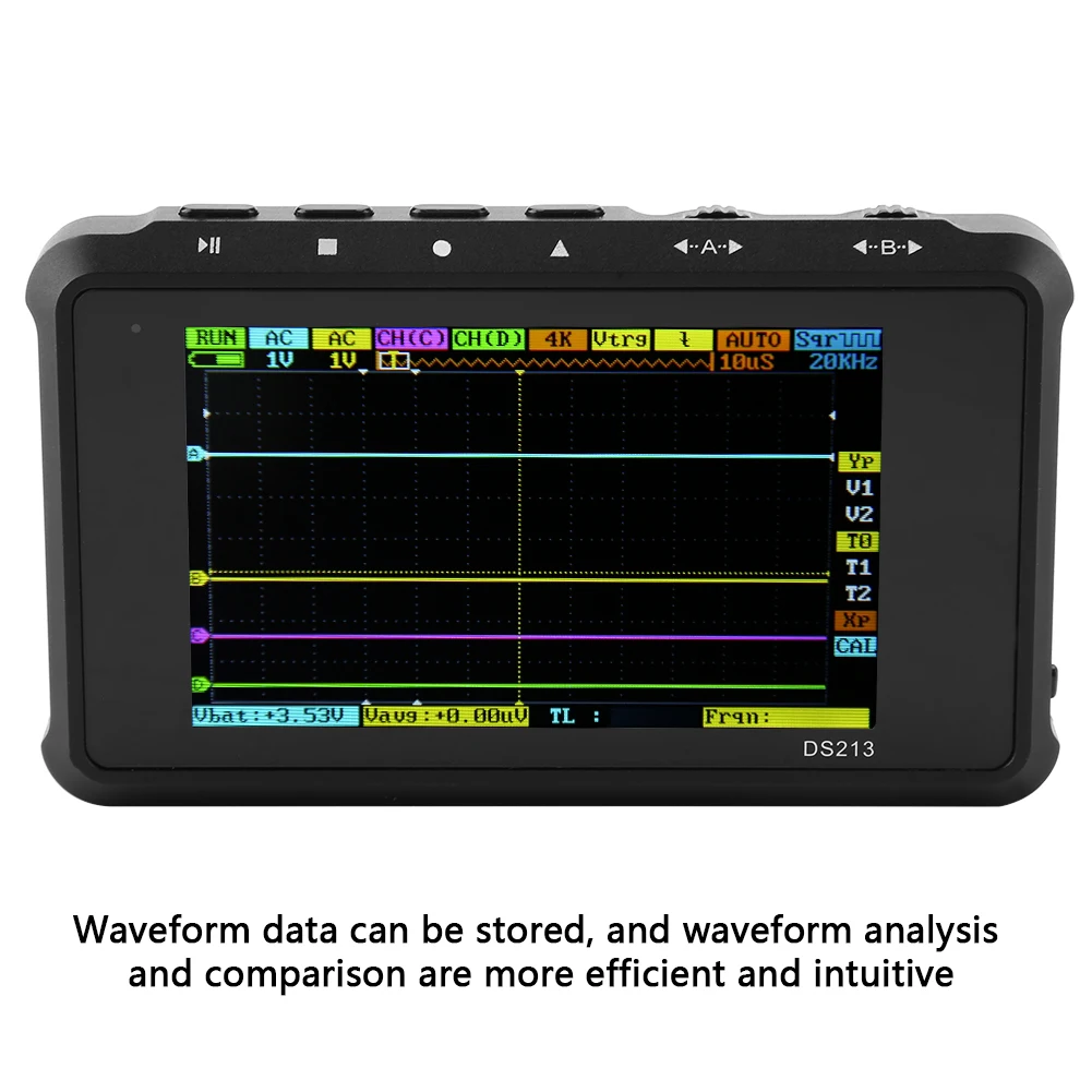 4 Channels Oscilloscope Digital Oscilloscope DS213 Mini 4 Channels 100MSa/s Digital  Portable Oscilloscope Oscilloscope