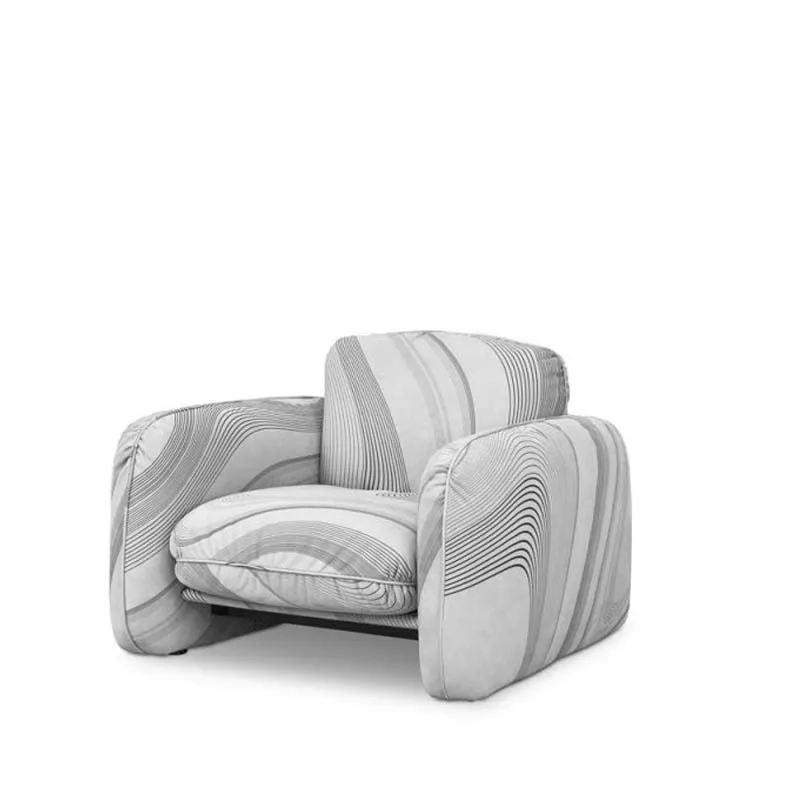 Italian modern simple single double multi-person sofa living room villa model room