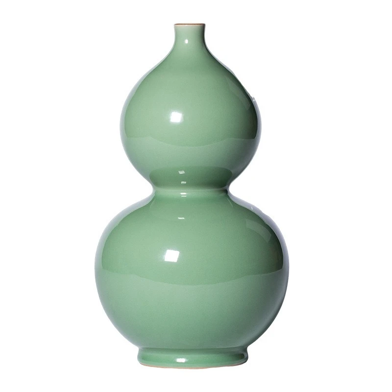 

Antique pure handmade vase New Chinese gourd flower arrangement ceramic ornament