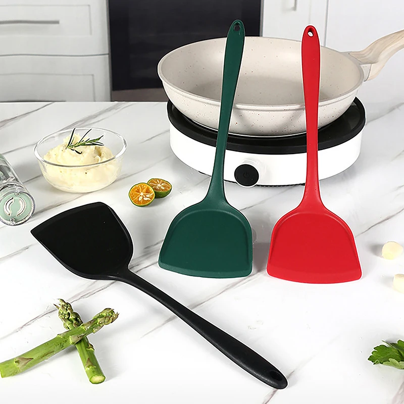 All-in-one Silicone Spatula Kitchen Items Heat Resistant Non-stick Frying Pan Spatula Household Silicone Chinese Spatula